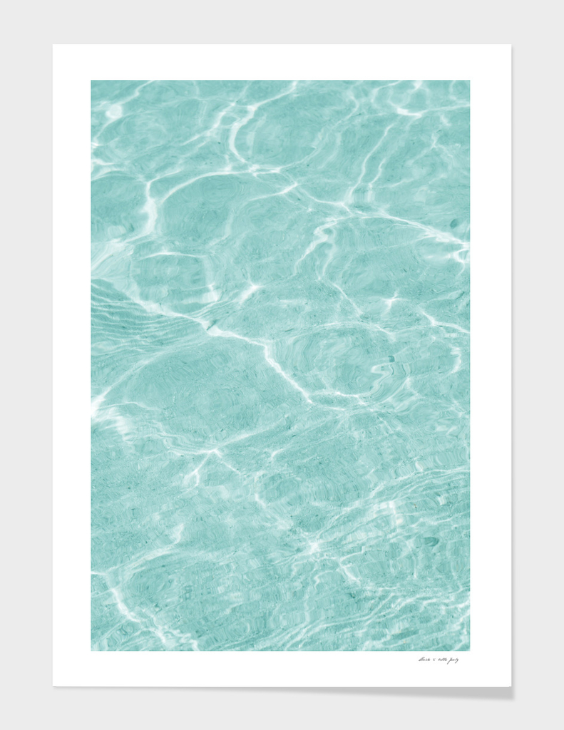 Crystal Clear Soft Turquoise Ocean Dream #2 #wall #art