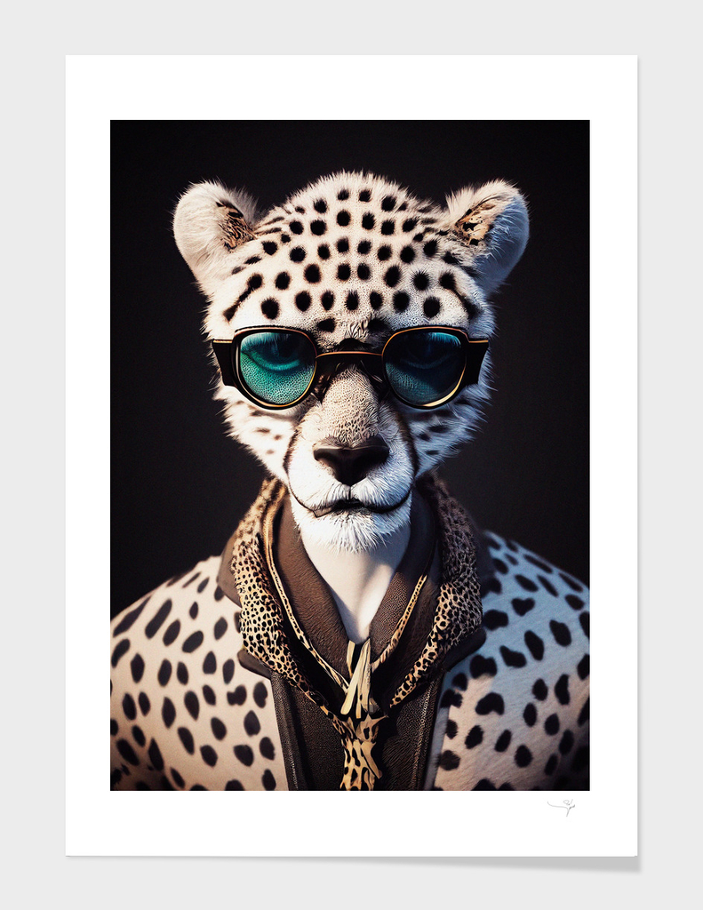 a nursery animal pop art illustration of Cheetah