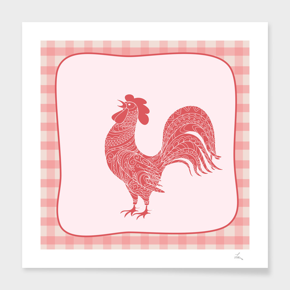 bird art rooster