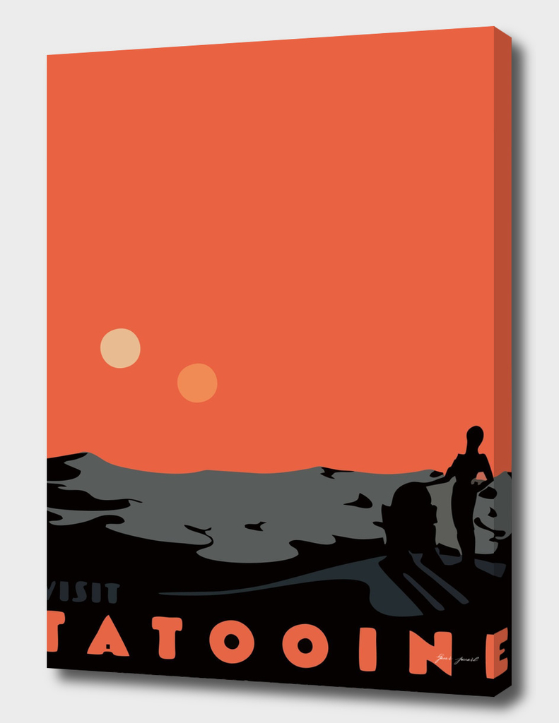 visit tatooine travel poster