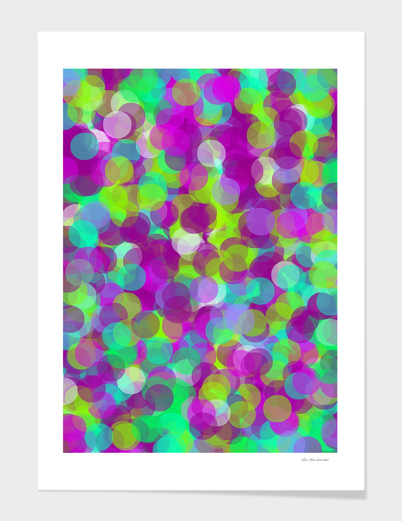psychedelic circle pattern abstract in purple green blue