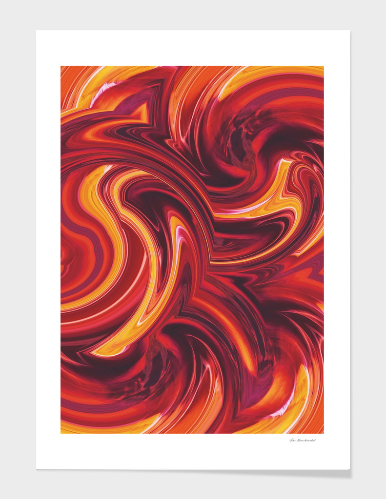 psychedelic wave pattern abstract in brown and yellow