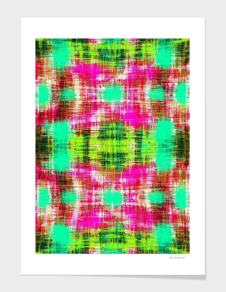 pink green blue and red plaid pattern abstract background