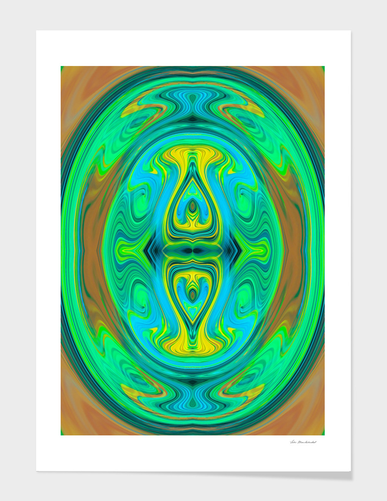 green yellow and brown spiral pattern