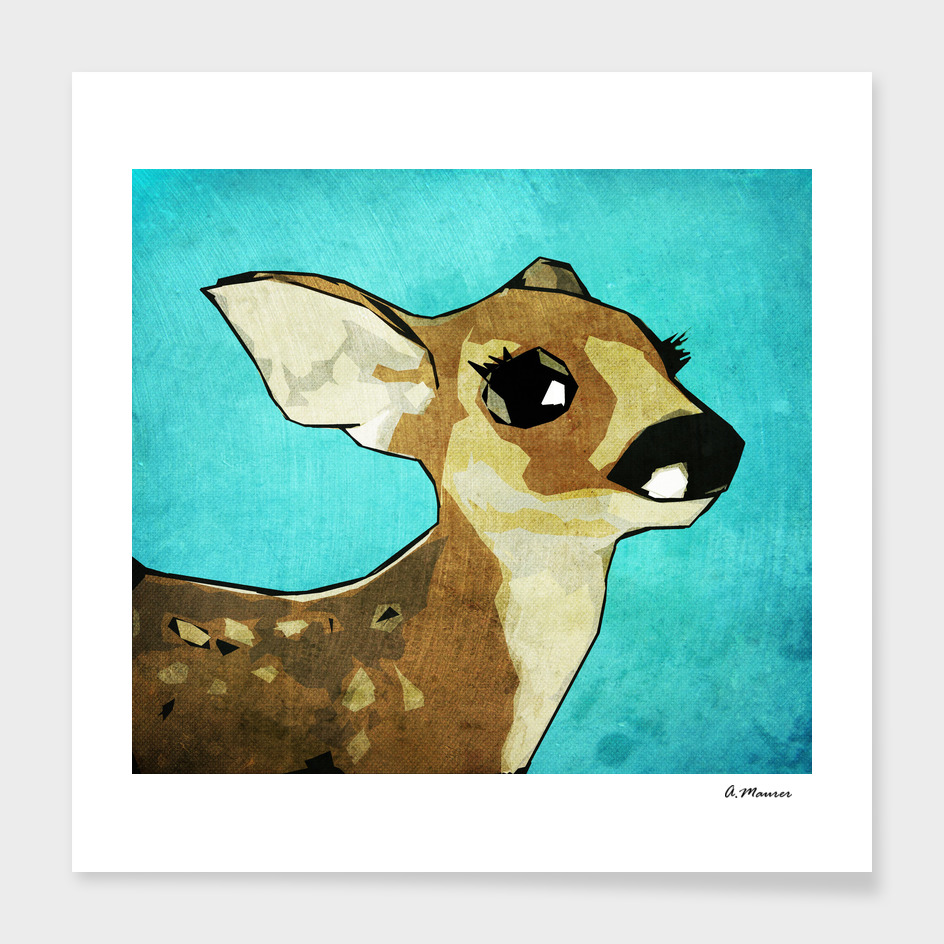 Modern Pop Art Digital Deer