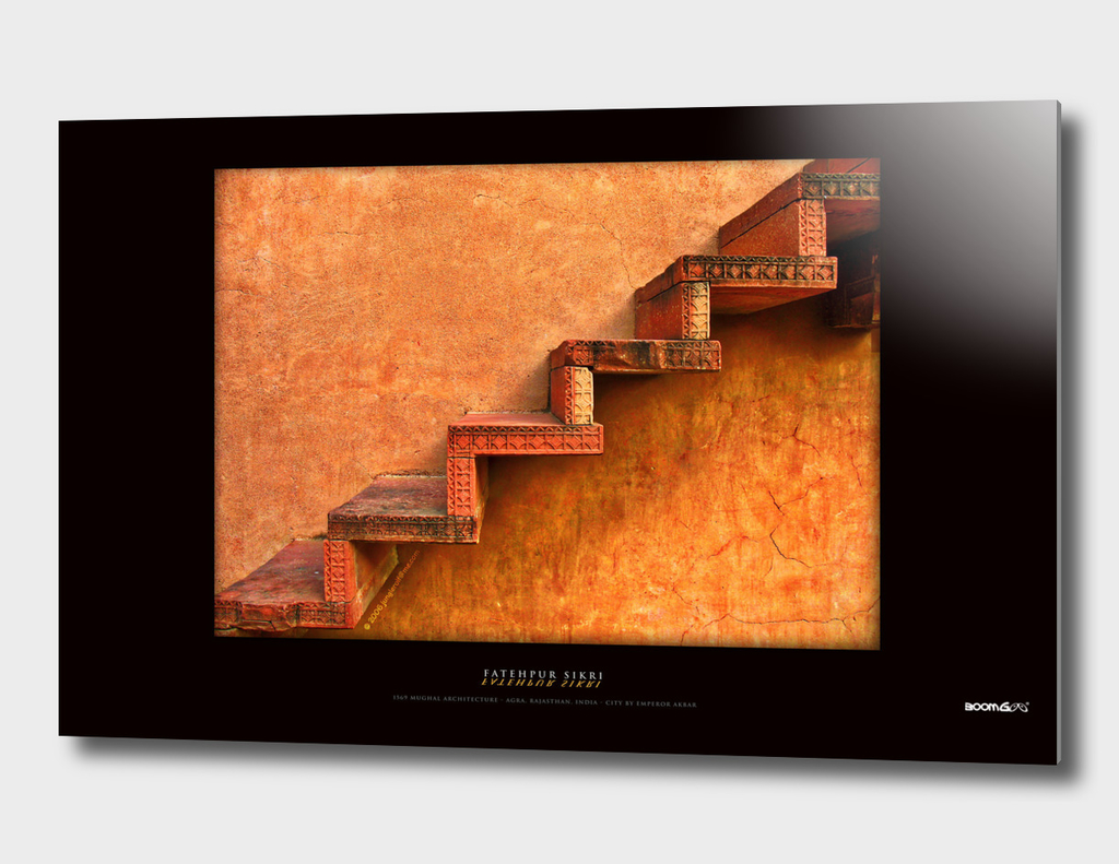 BoomGoo's Fatehpur Sikri stairs (saturated)