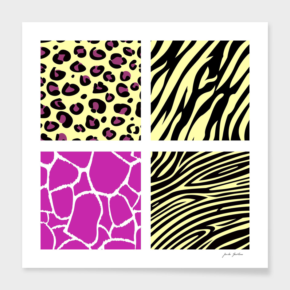 Tiger and jaguar stylish Pattern