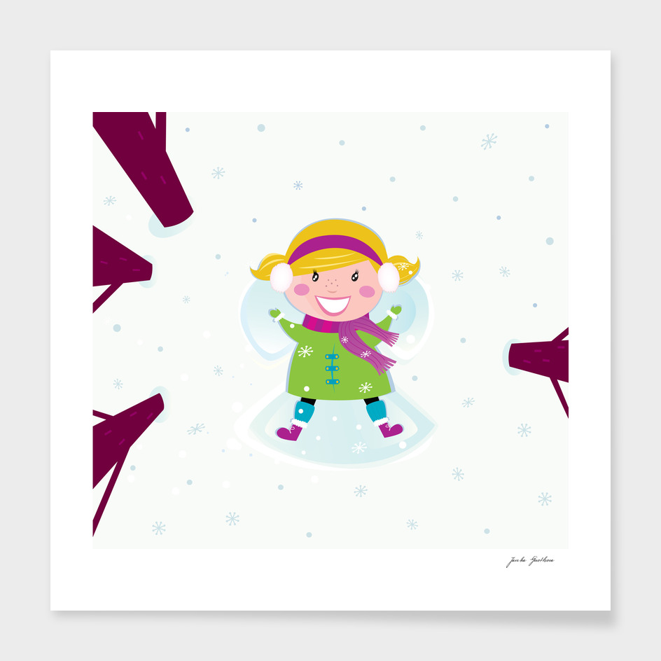 Little girl angel : in snow Collection