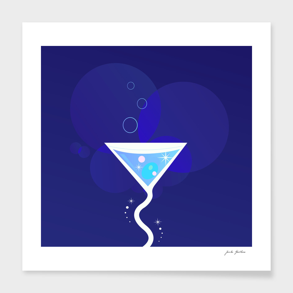 New cocktail in shop : blue with Olive