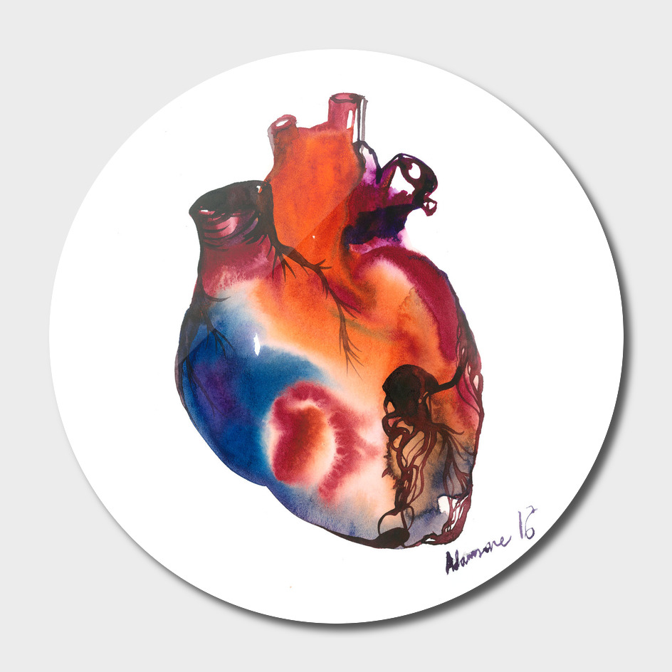 Blue Anatomical Heart