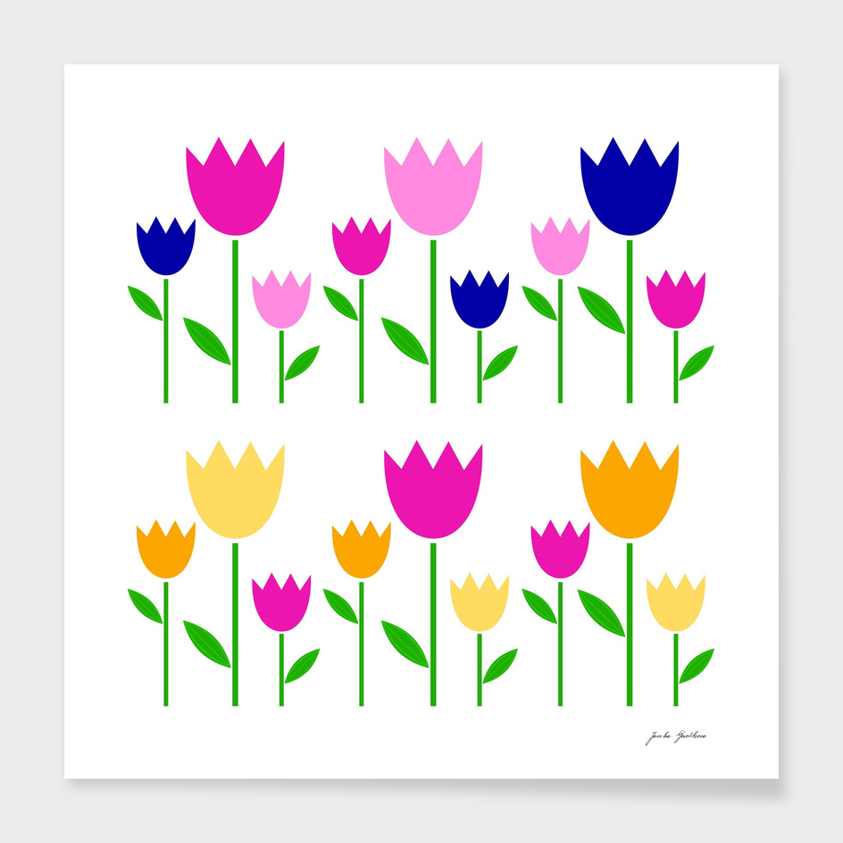 Spring flowers art collection
