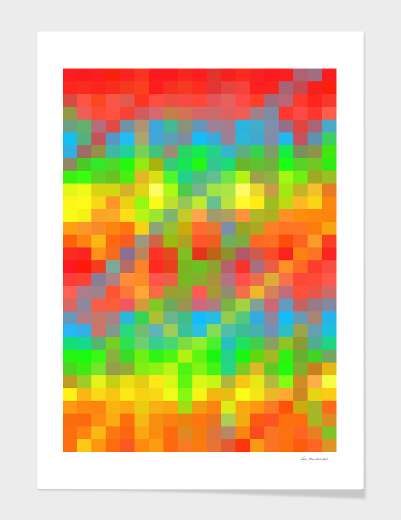 colorful geometric square pixel abstract pattern
