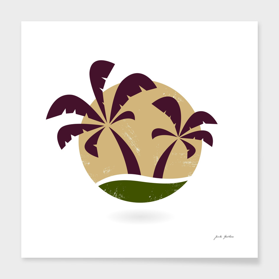 Vintage cute Palms edition : on white