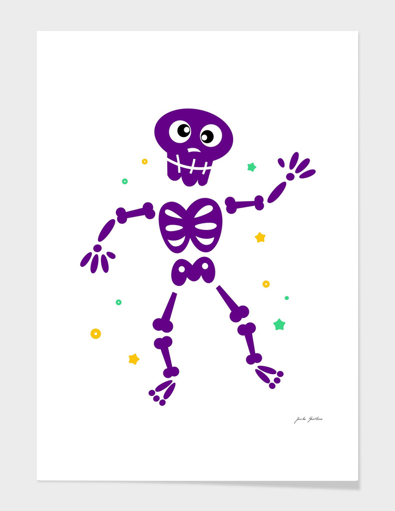 Vintage purple Skeleton / Kids design