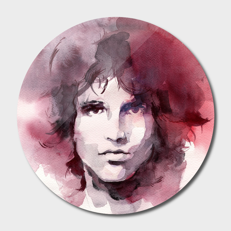 Jim Morrison Watercolor Painting