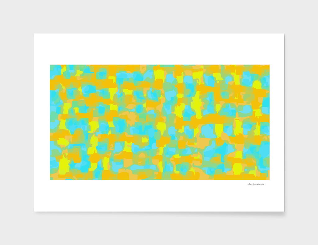 yellow and blue abstract painting background