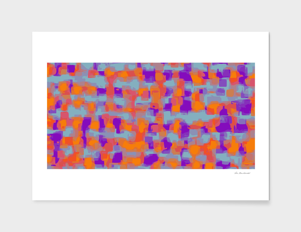 orange purple and blue abstract painting background