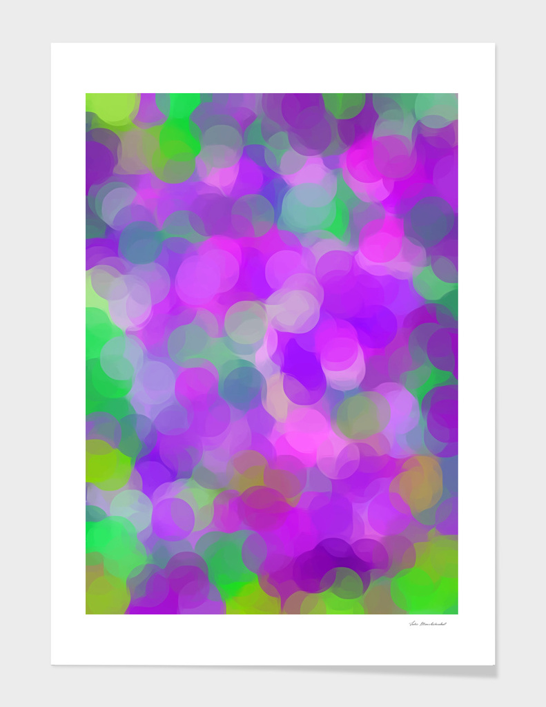 pink purple green circle pattern abstract background