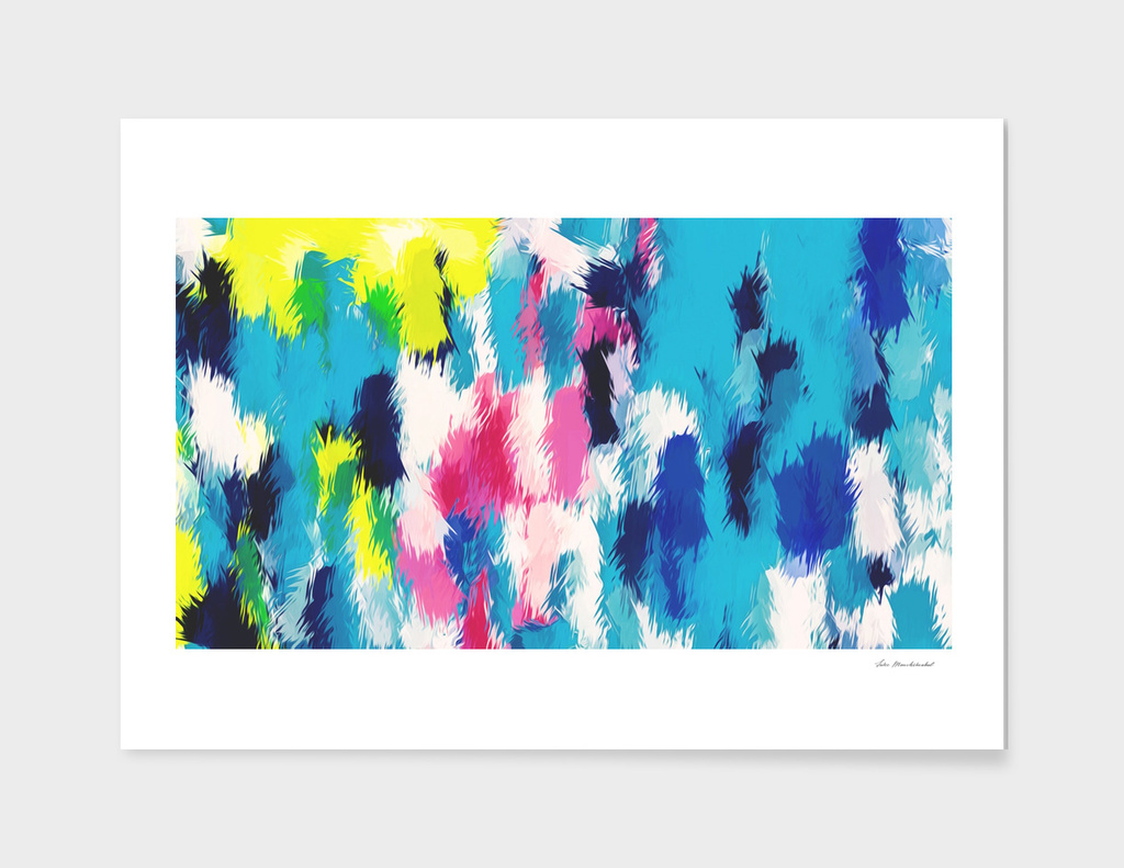 blue pink yellow abstract painting background
