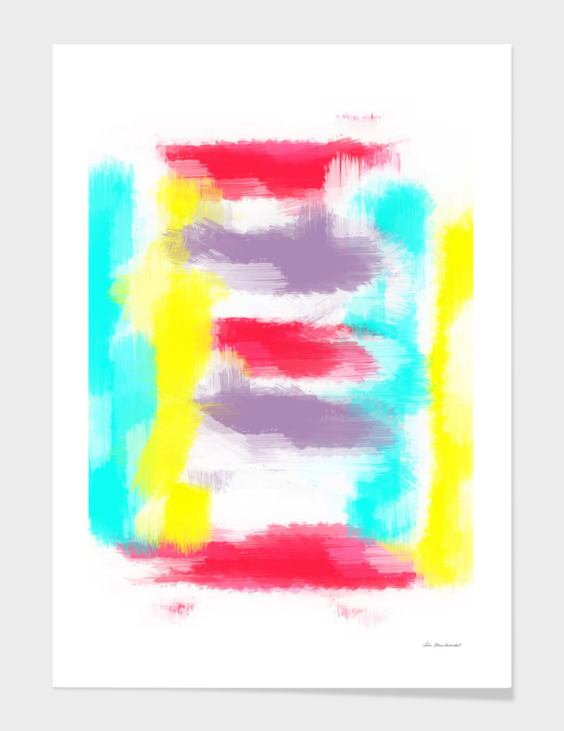 yellow red blue line pattern painting background