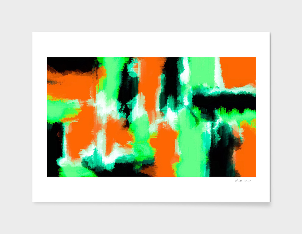 green orange black abstract painting texture background