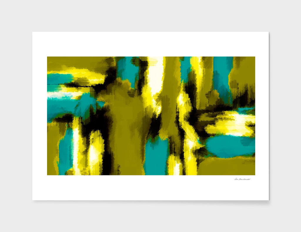 green blue yellow abstract painting background