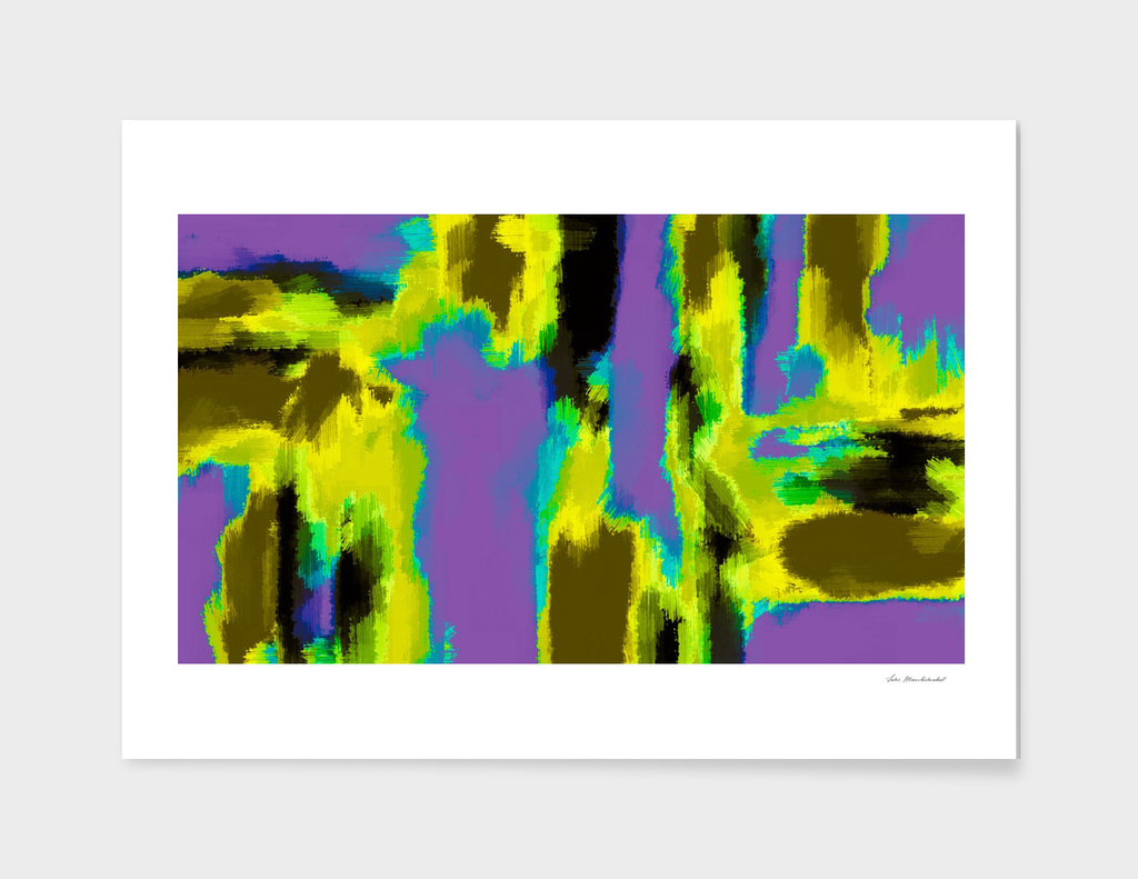yellow purple blue black abstract painting background