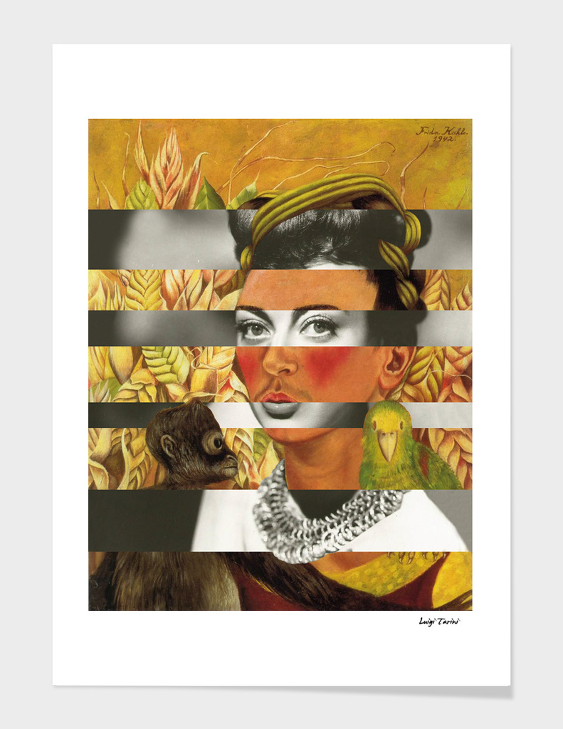 Frida Kahlo's Self Portrait with Parrot & Joan Crawford