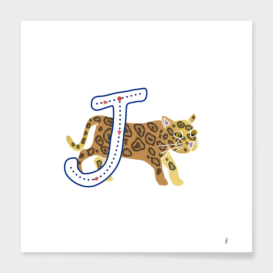Animal alphabet, letter J: Jaguar» Art Print by Veronica Quirell | Curioos