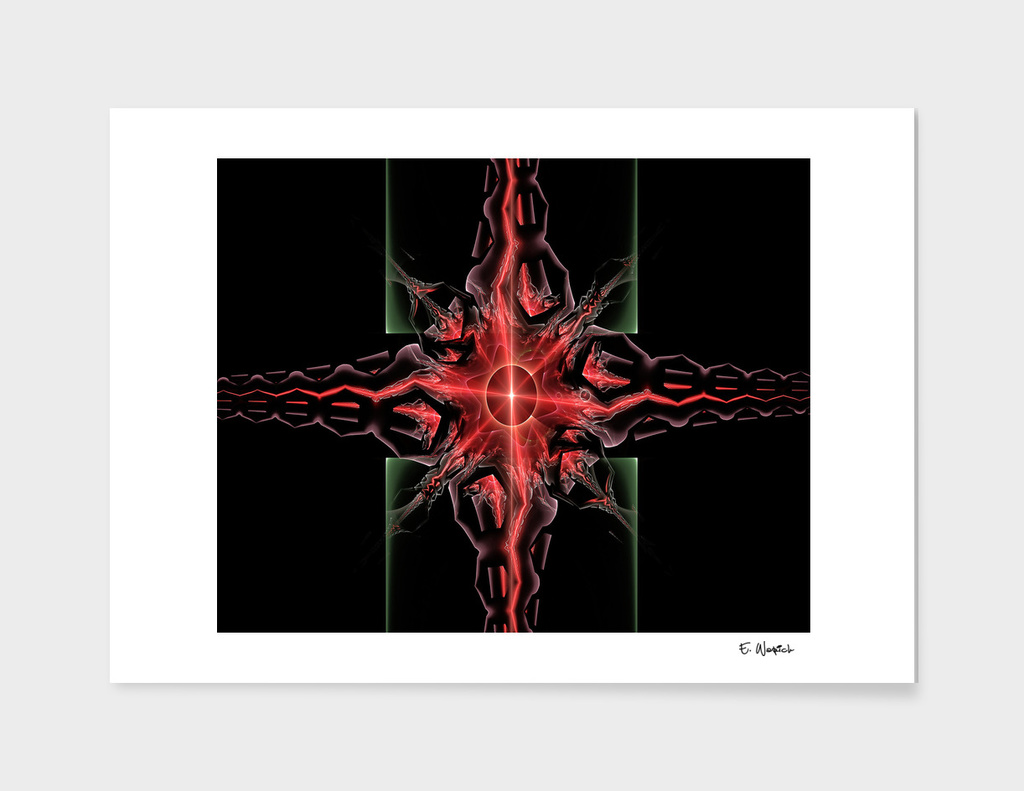 The Red Flame Abstract Art print