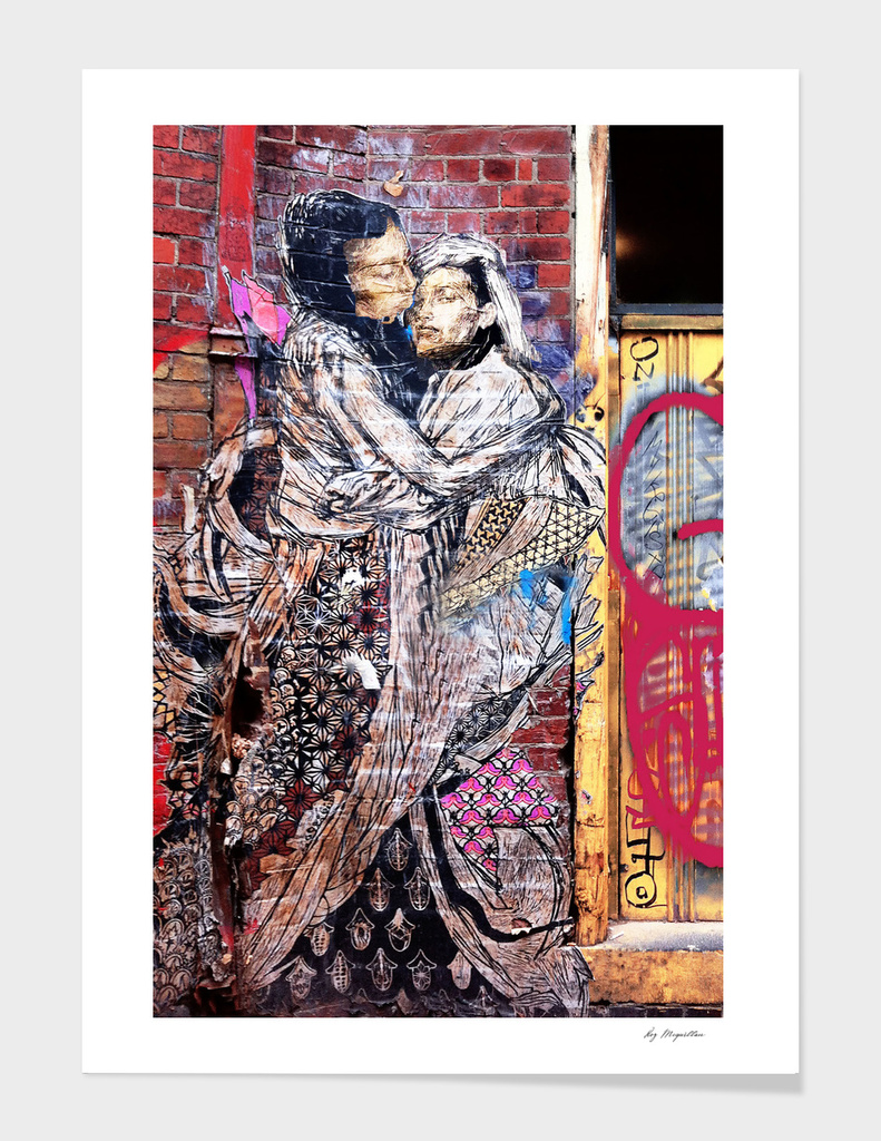 Hugging Couple Graffiti, Melbourne
