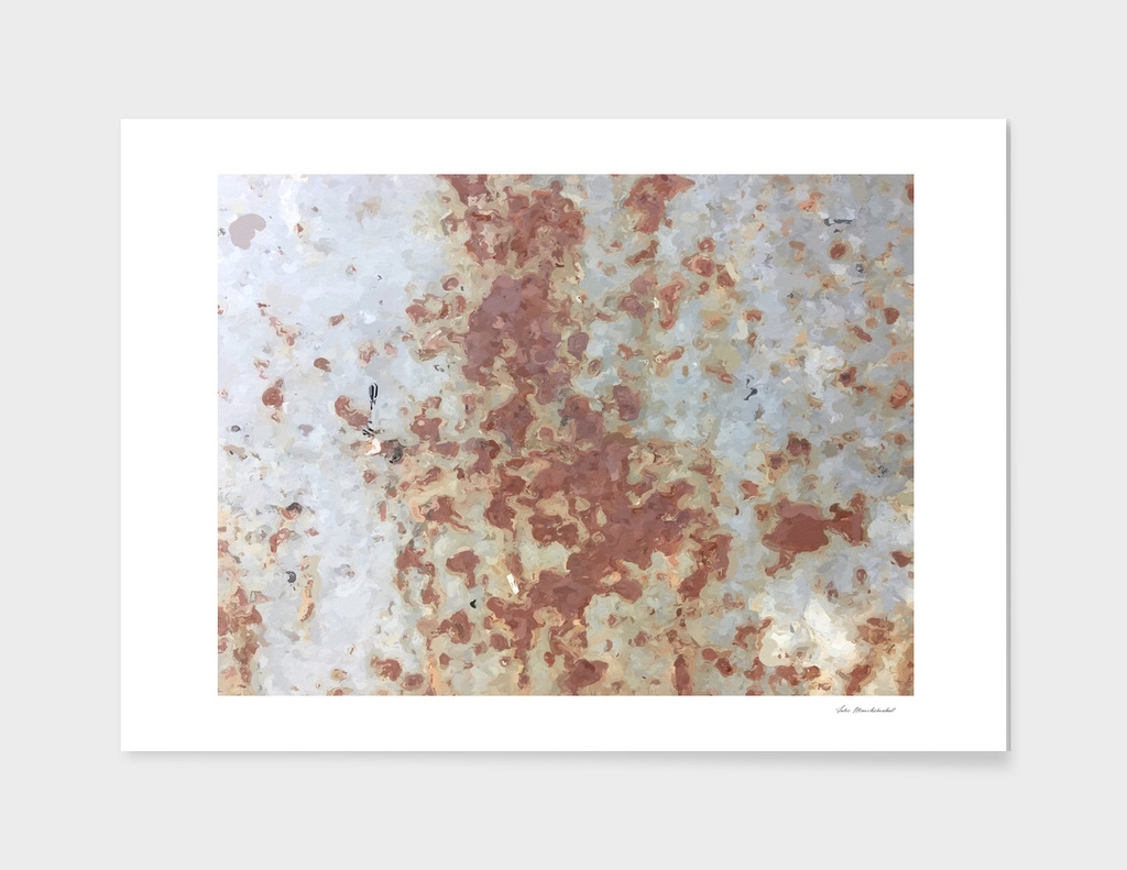 brown rusty surface with blue background