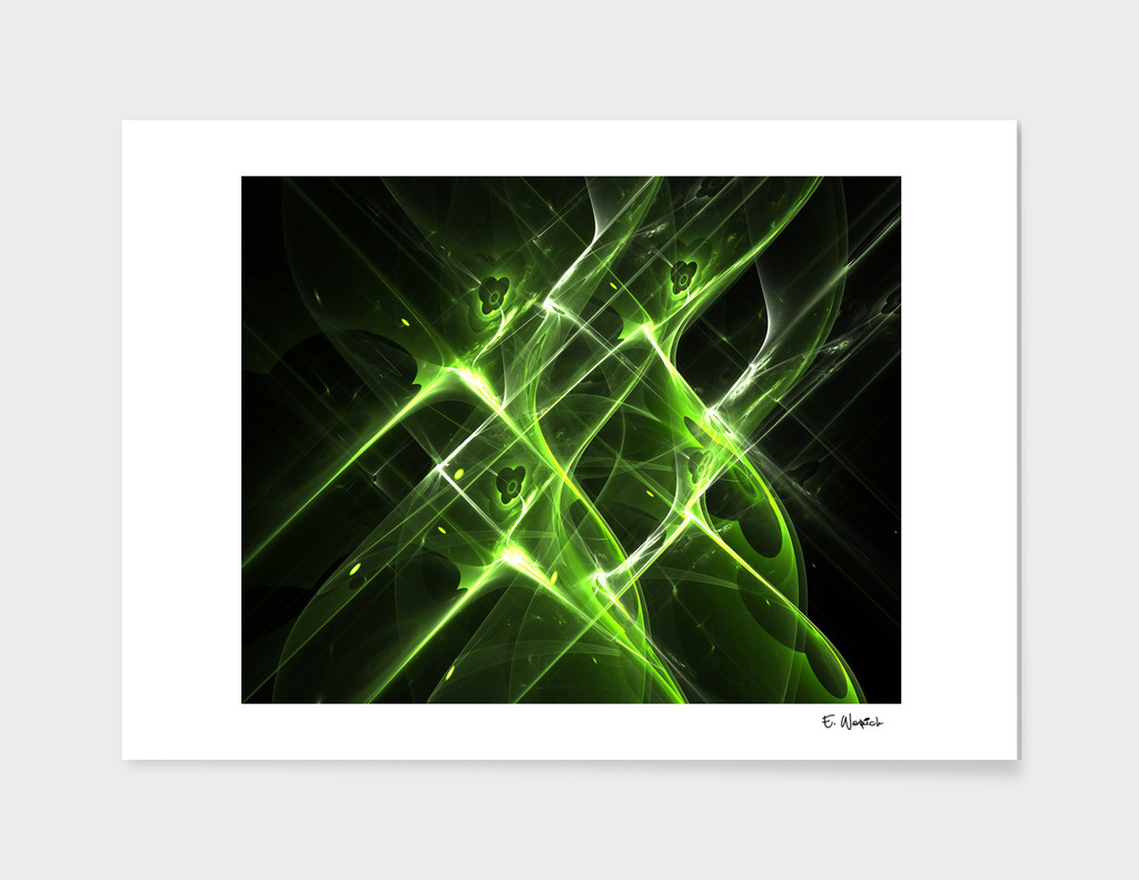 A Green Aura Abstract Art print