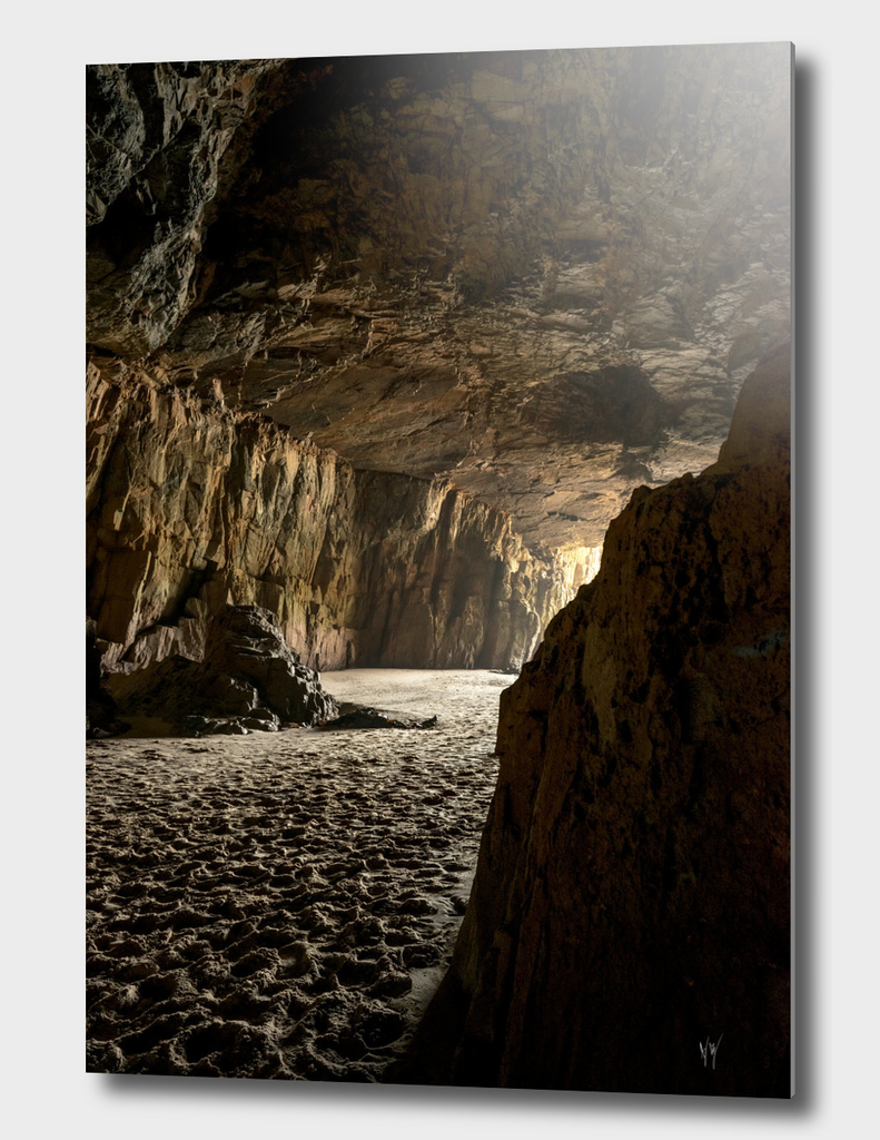 Sea cave at low tide