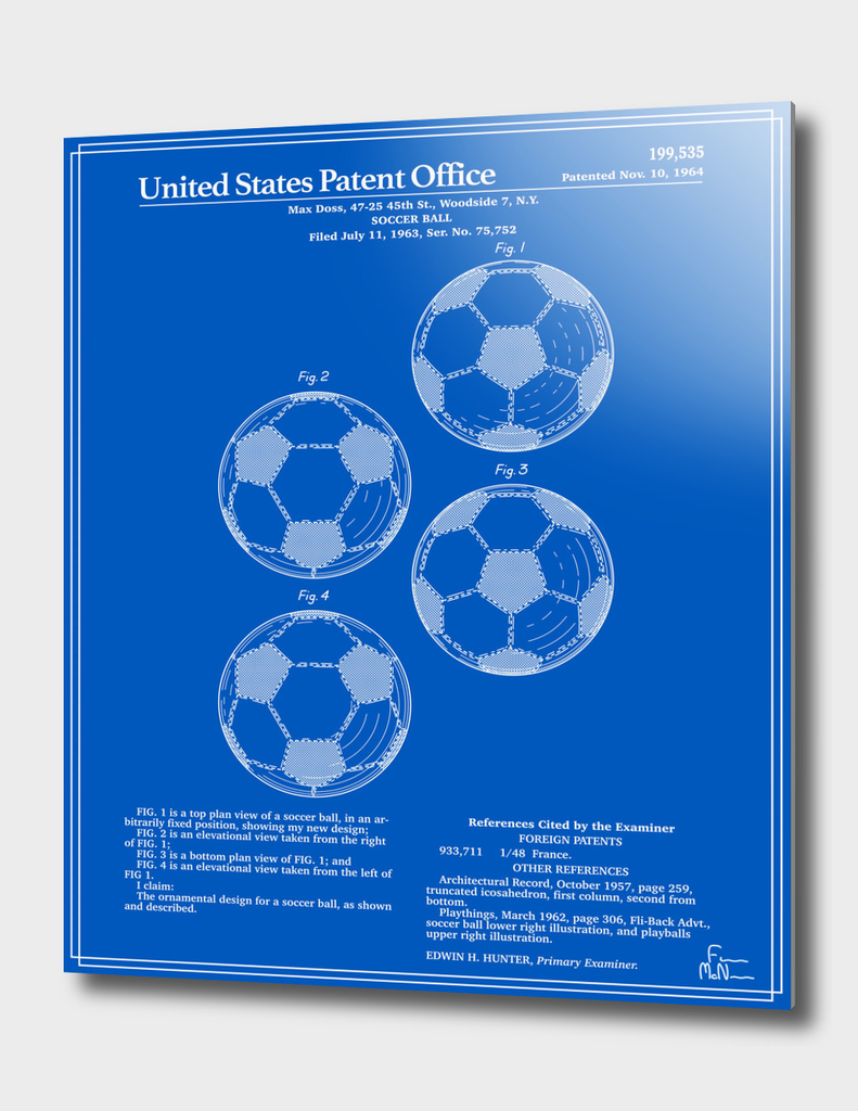 Soccer Ball Patent - Blueprint