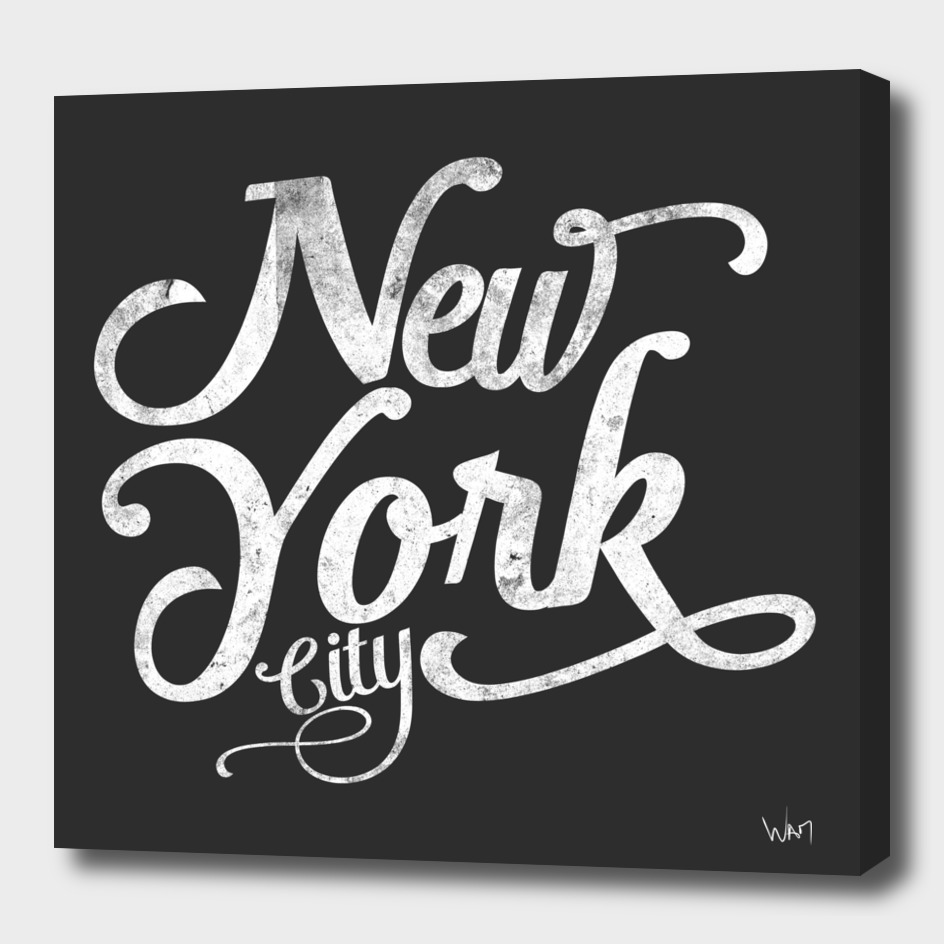 New York City typography dark grey