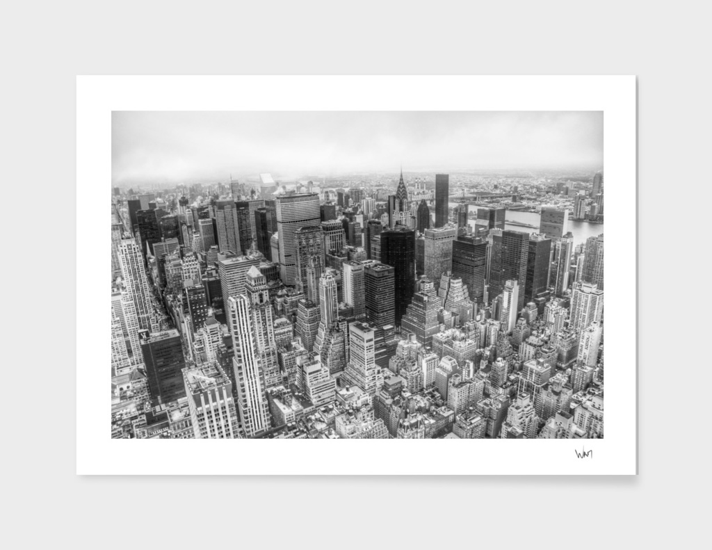 New York Manhattan black and white