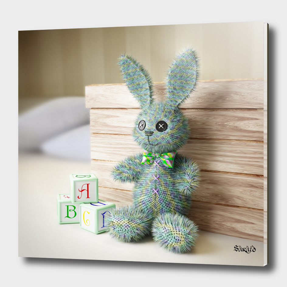 Toy Bunny in the Nursery