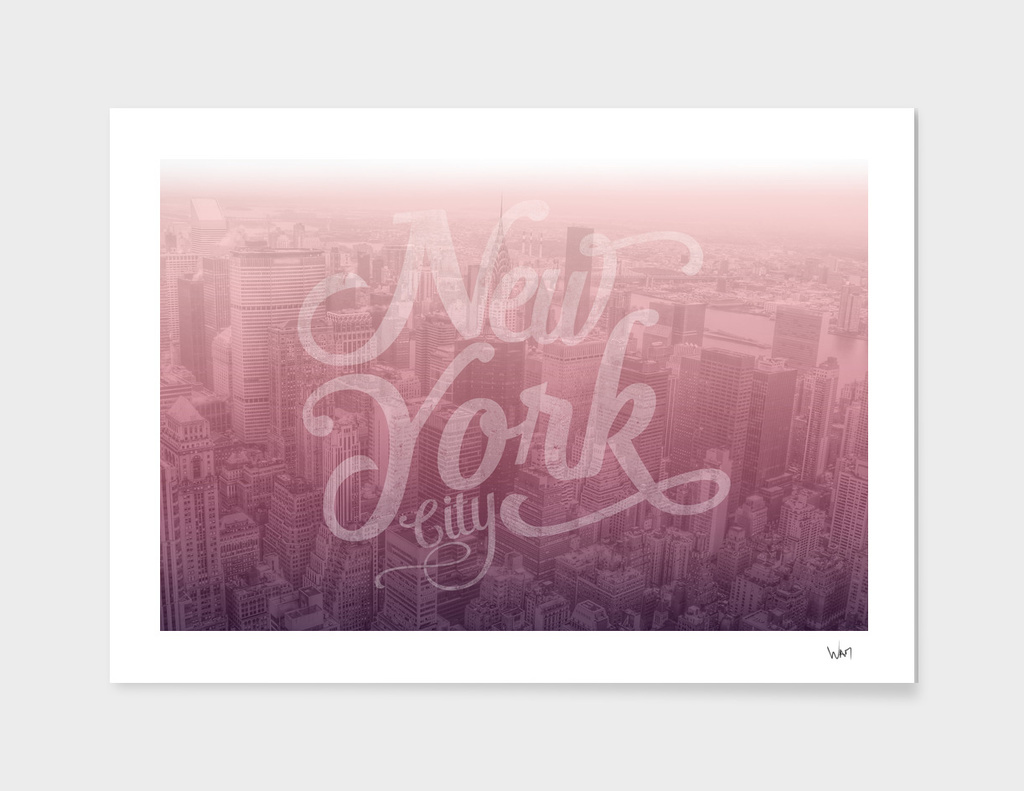 New York City typography burgundy edition