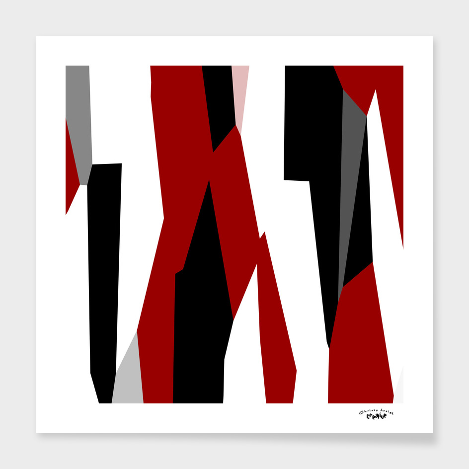 red black gray and white abstract