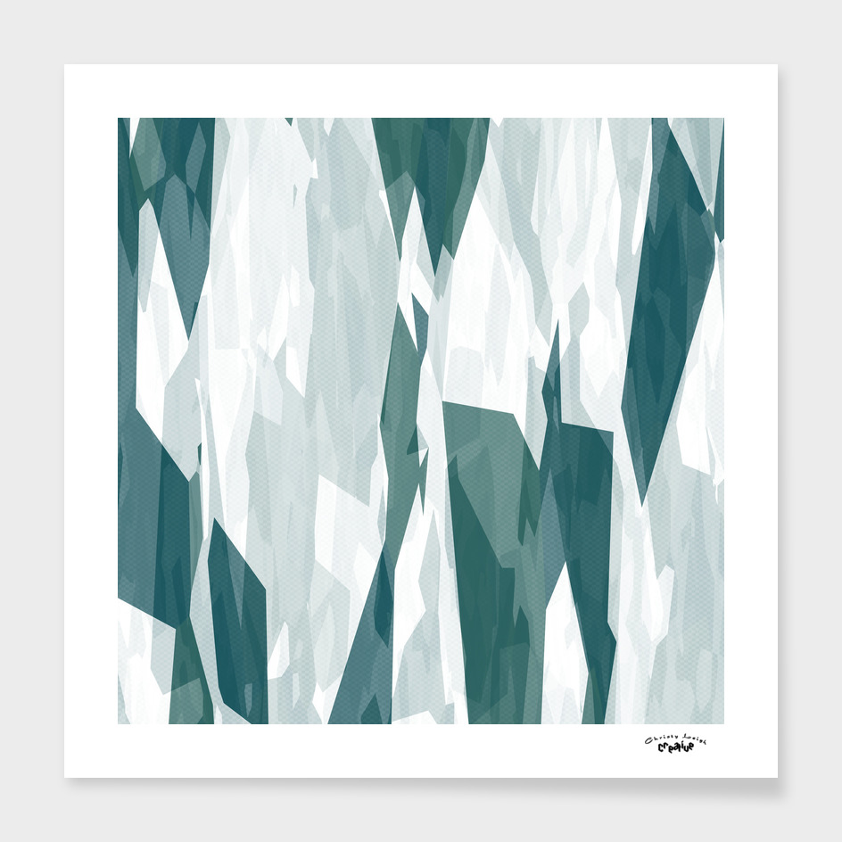 turquoise sea and white abstract 2