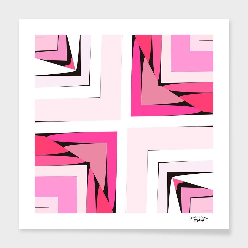 pink black and white abstract 45