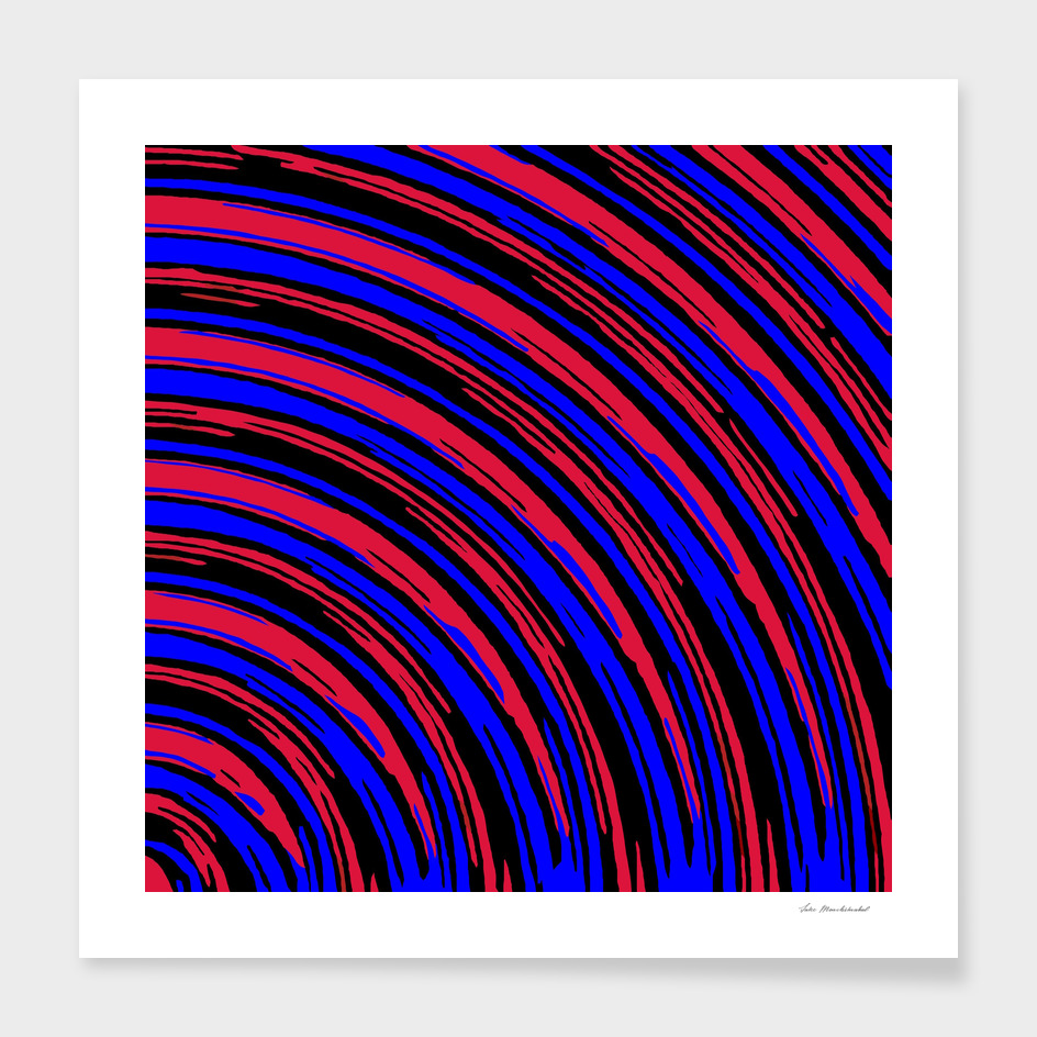 graffiti line drawing abstract pattern in red blue and black