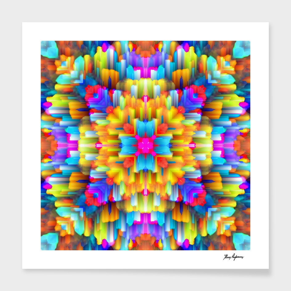 Colorful digital art splashing C20