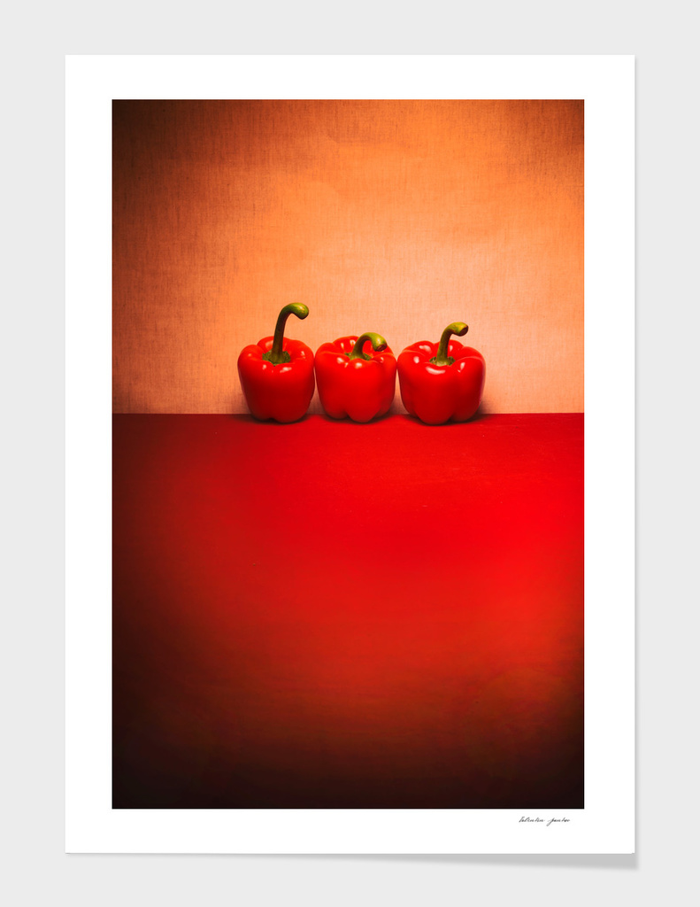 Very simple still life with pepper