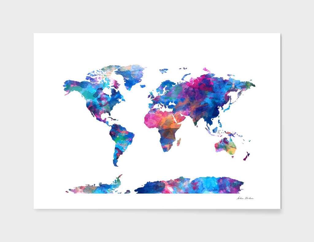 world map watercolor 2