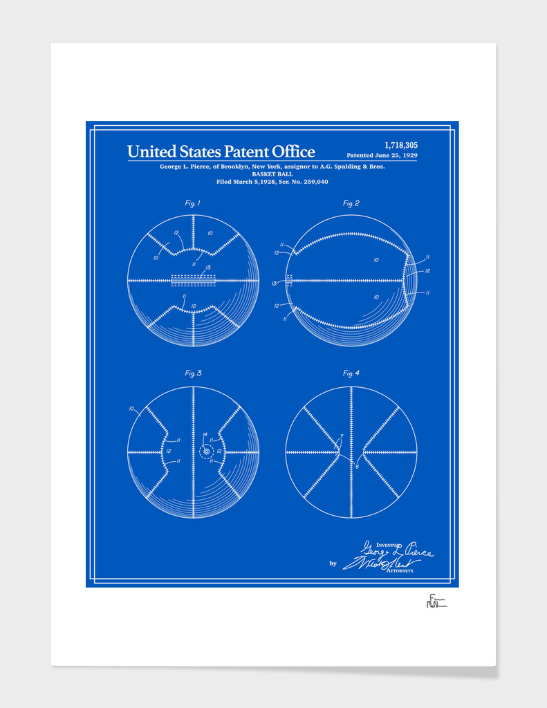 Basketball Patent - Blueprint
