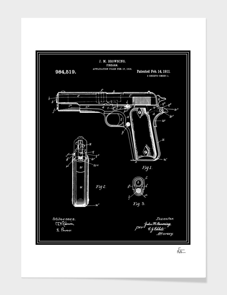 Handgun Patent - Black