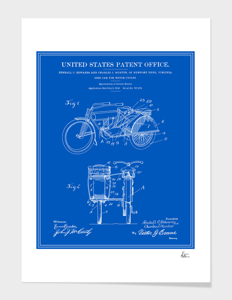 Motorcycle Sidecar Patent v2 - Blueprint