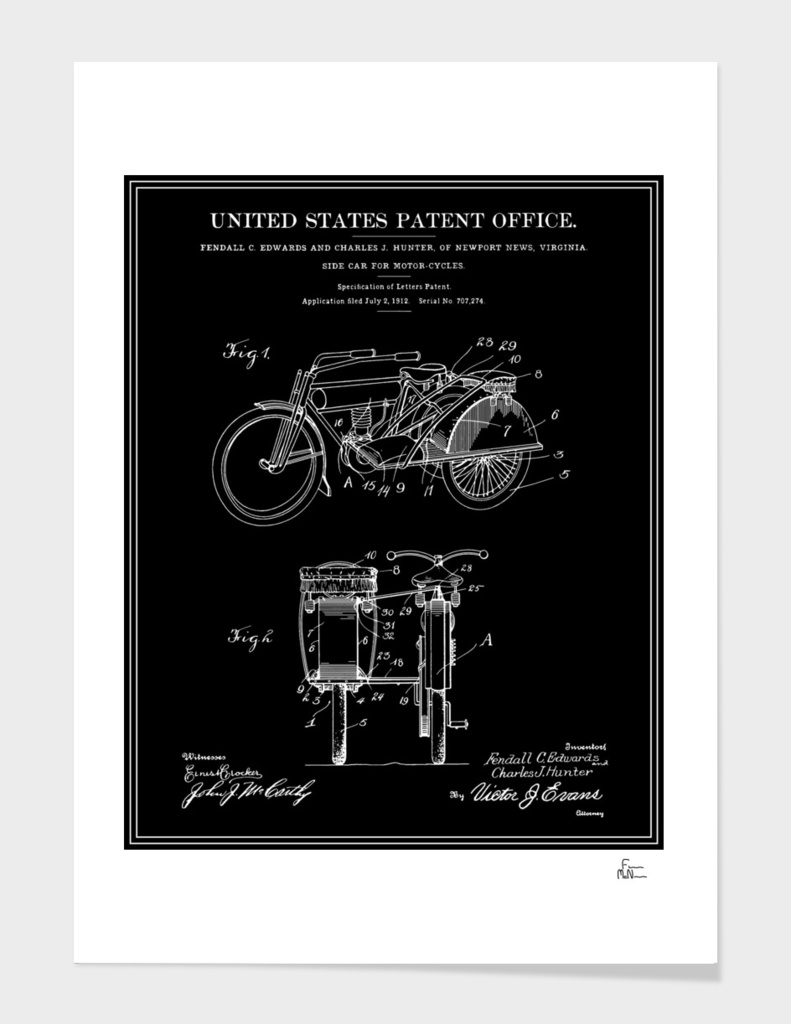 Motorcycle Sidecar Patent v2 - Black
